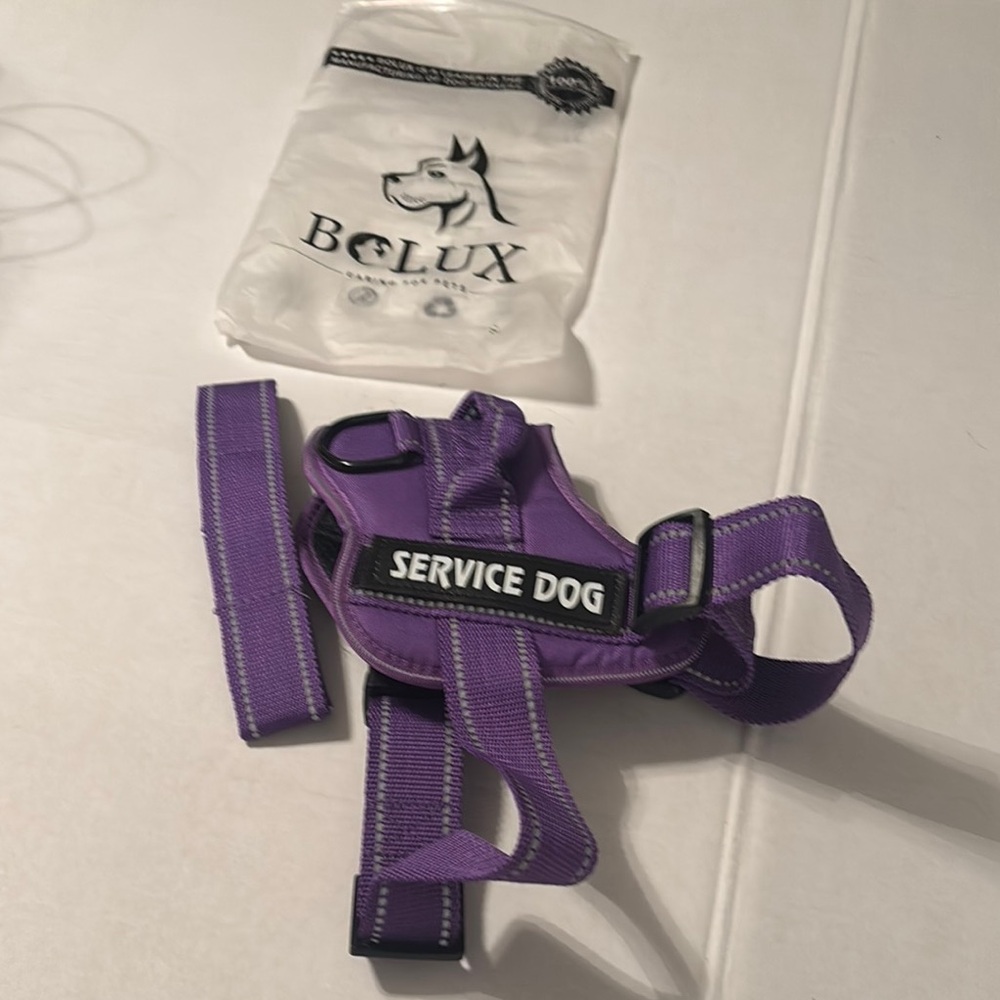 Purple Service Dog Harness size Medium
